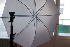 Rentals: Walimex pro light stand 2,65m and an 83cm translucent white 