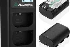 Rentals: Powerextra LP-E6 Battery 2-Pack with a Double Charger