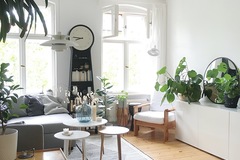 Studio/Spaces: bright white jungle scandi home & big bathroom & kitchen, Altbau