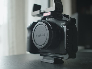 Rentals: Canon EOS R6 + EF Adapter + Cage + 2x V90 SD Karte