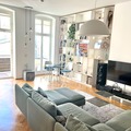 Studio/Spaces: Beautiful living room, renovated "Altbau" apartment, 84sqm
